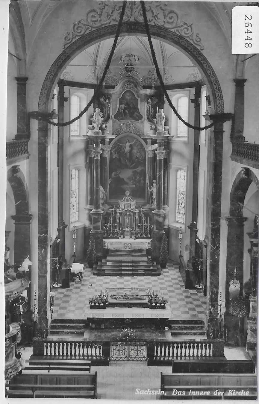 Cartoline postali: Sachseln - Das innere der Kirche – Usato da Ettingen venduto da Kartenplanet