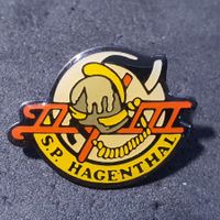 W366 - Pin Feuerwehr S.P. Hagenthal  Helm Beil Leiter
