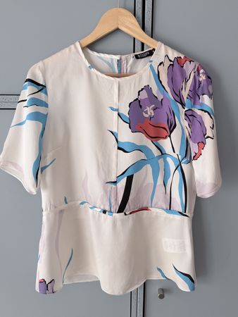 Tiger of Sweden 100% Seidenbluse Blumenprint 38