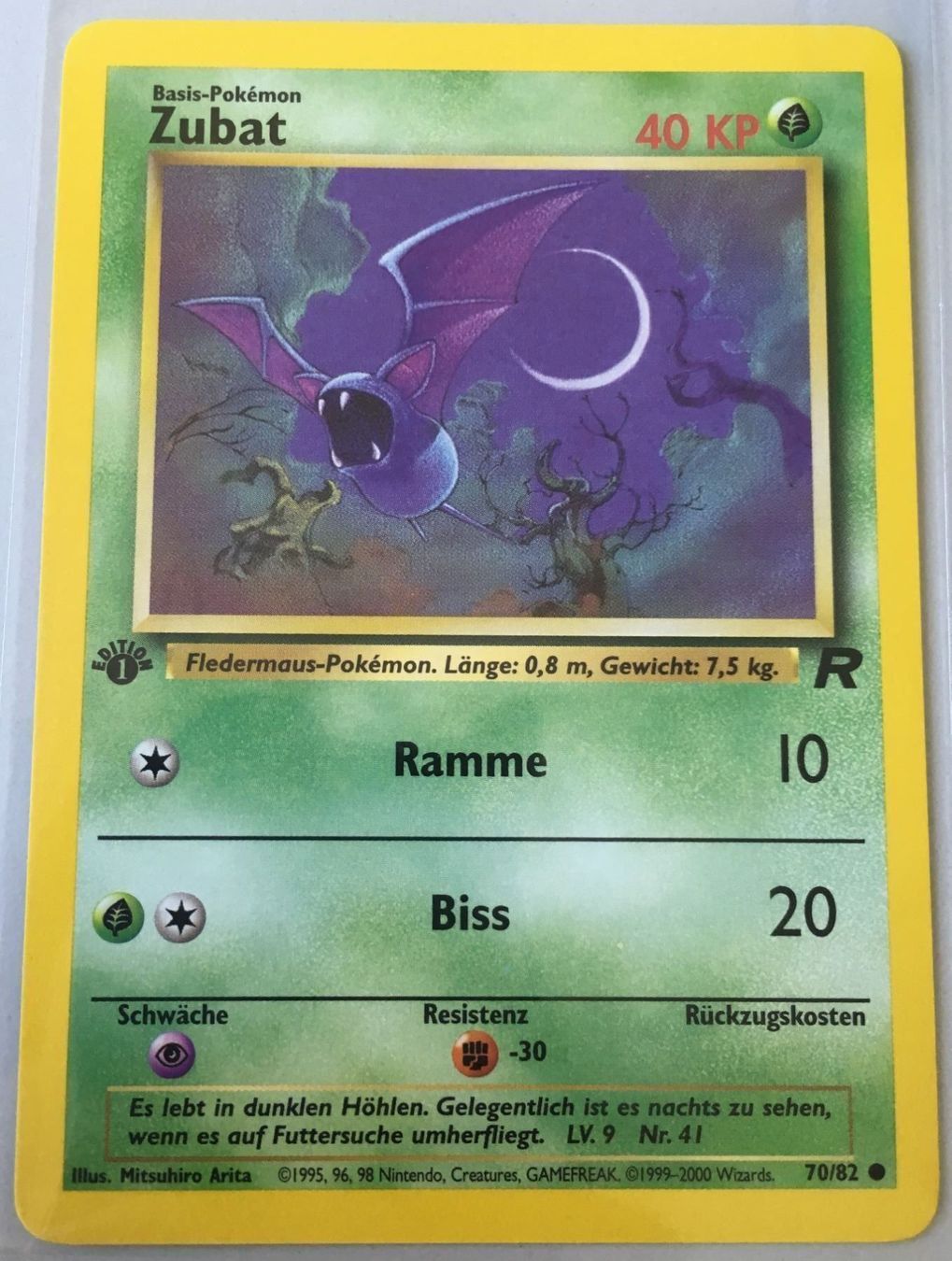 Pokémon Carte collezionabili: Zubat Team Rocket 1.Edition 70/82 Deutsch Mint – Nuovo (secondo la descrizione) da Dornach venduto da Deco89