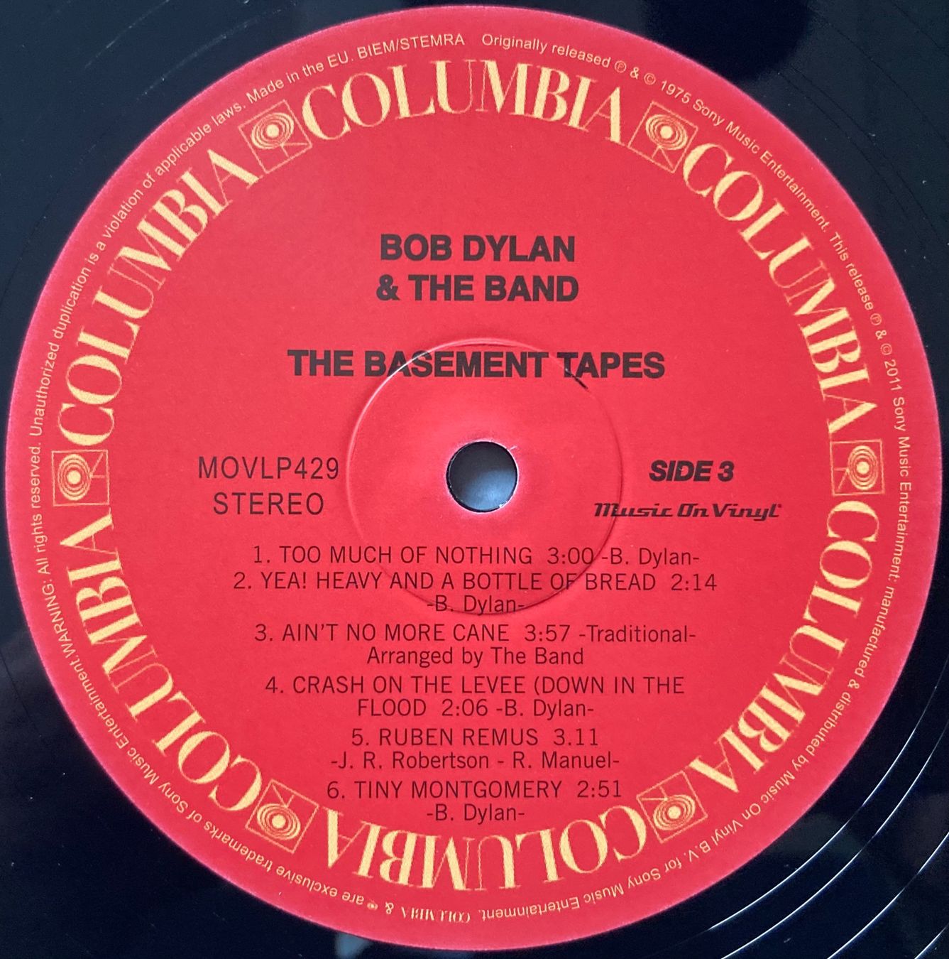 Schallplatten: BOB DYLAN - & THE BAND - THE BASEMENT TAPES – Gebraucht aus Poliez-Pittet von Newtown-Records 3