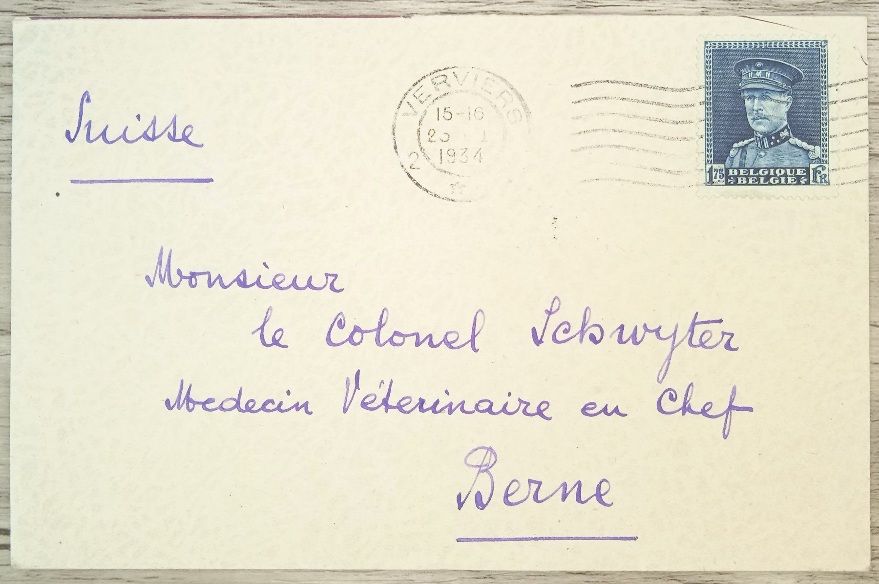 Tutti i francobolli: TR69 Enveloppe + Timbre Belgique 1934 – Usato da Cousset venduto da Patrick_Collections
