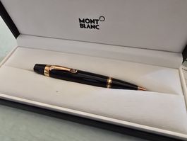 Stylo bille Montblanc Bohême noir et or rose avec coffret