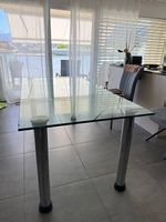 Glastisch / Esstisch mit Glasplatte