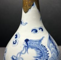 Chinesische blau-weiße Porzellanvase – China – Qing-Dynastie