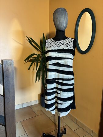Robe d'été Lolita beige et noir, taille L 🪷