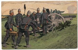 Grenzbesetzung 1914, Feldpostkarte Artillerie