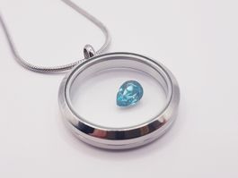 Medaillon befüllbar -  Swarovski Kristall