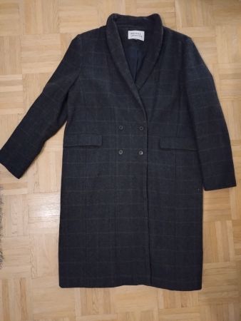 Manteau chaud d'hiver carreaux, taille 42, laine
