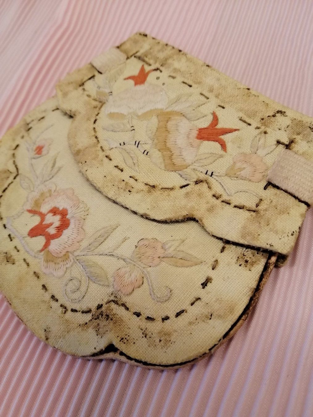 Borse da donna: Antikes Miedertäschchen von ca. 1790/1800 – Usato da Rheinfelden venduto da Cleopatra2000 2