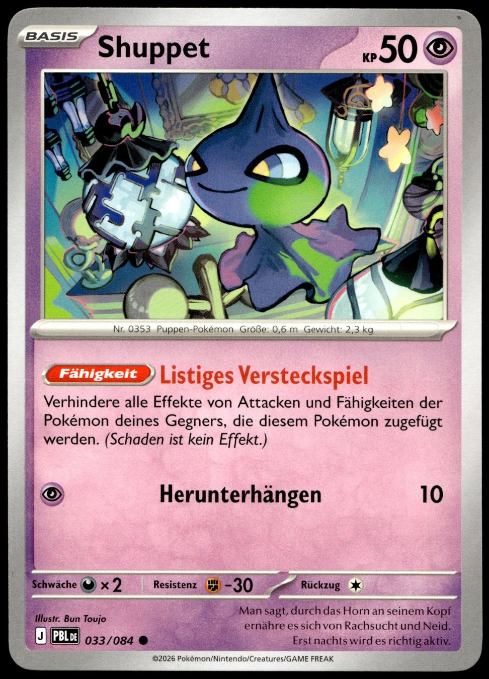 Pokémon Carte collezionabili: Shuppet (PBL DE 033/084) – Usato da Affoltern am Albis venduto da Chiesa_5