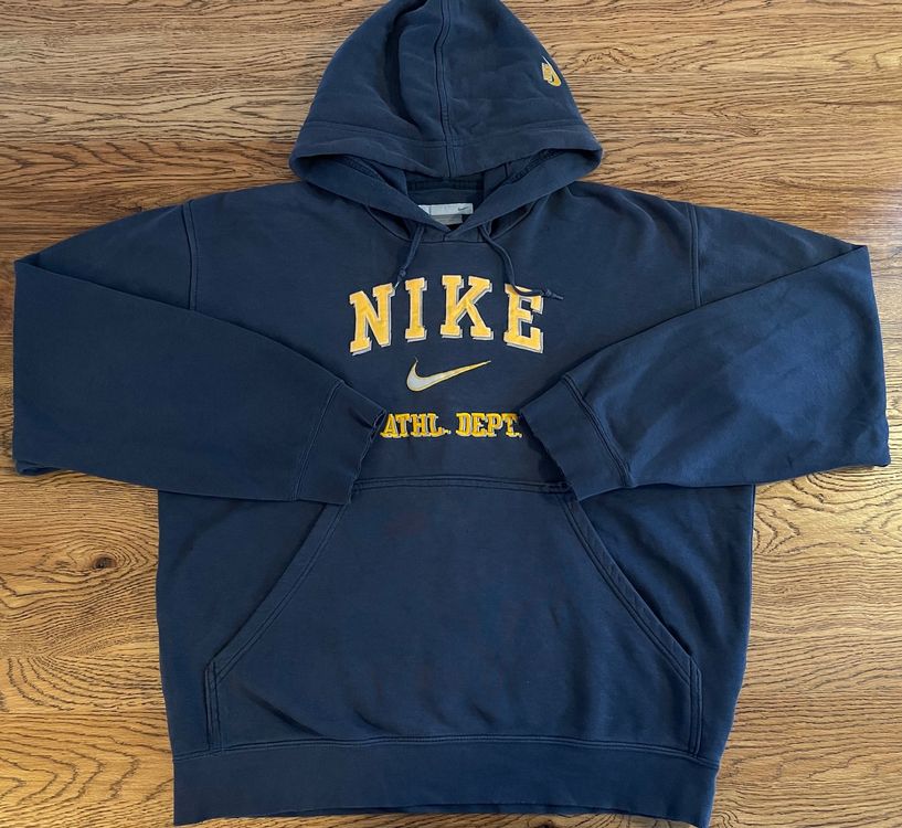 Vintage NIKE Spell Out Swoosh Abstract Geometric Half Zip Pullover Fleece Sweatshirt 90s 2000s Multicolor Women's M