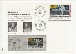 Mondlandung Brief 1969 Apollo 11 FDC + Mondlandung Stempel