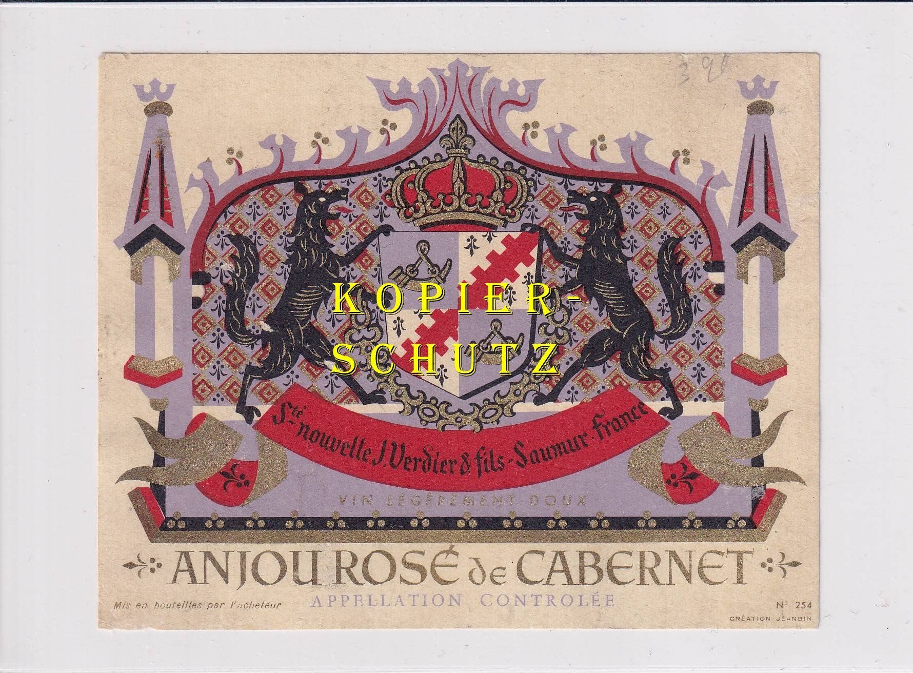 Carta: Etikette - Anjou Rosé de Cabernet /bd – Usato da Hombrechtikon venduto da Rudolf07