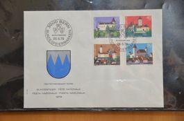 Briefmarken auf Briefe (7 Briefe).