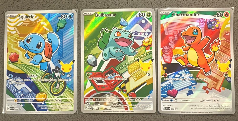 Pokémon First Partner Promo Squirtle-Bulbasaur-Charmander EN (Neu ...