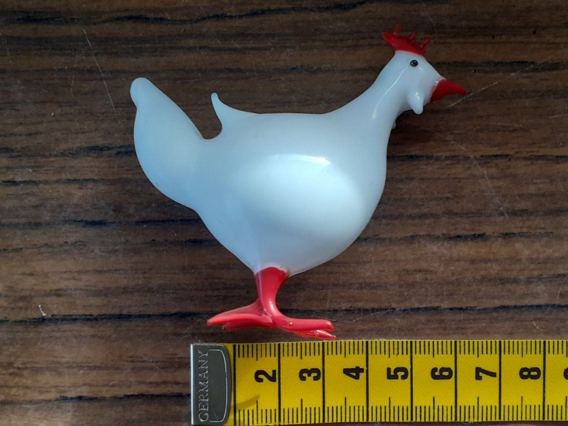 Statuette: Figur Glas Huhn Lauscha – Usato da Mörschwil venduto da antiksalon 2