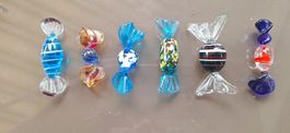 6 Glasbonbons handgefertigt 3-4cm
