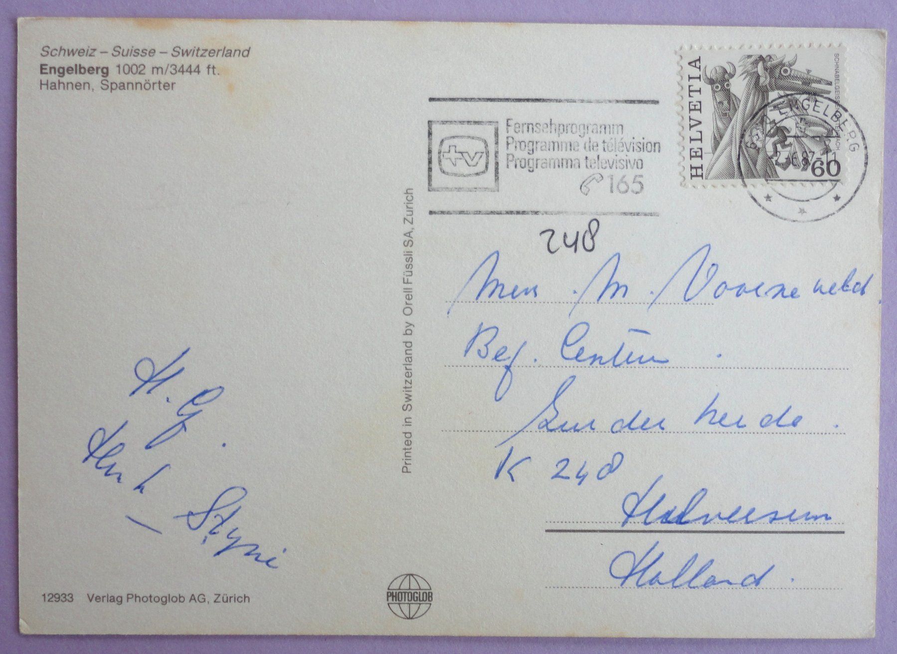Cartoline postali: Engelberg, Hahnen, Spannörter – Difettoso da Fétigny venduto da Billy2miny 1