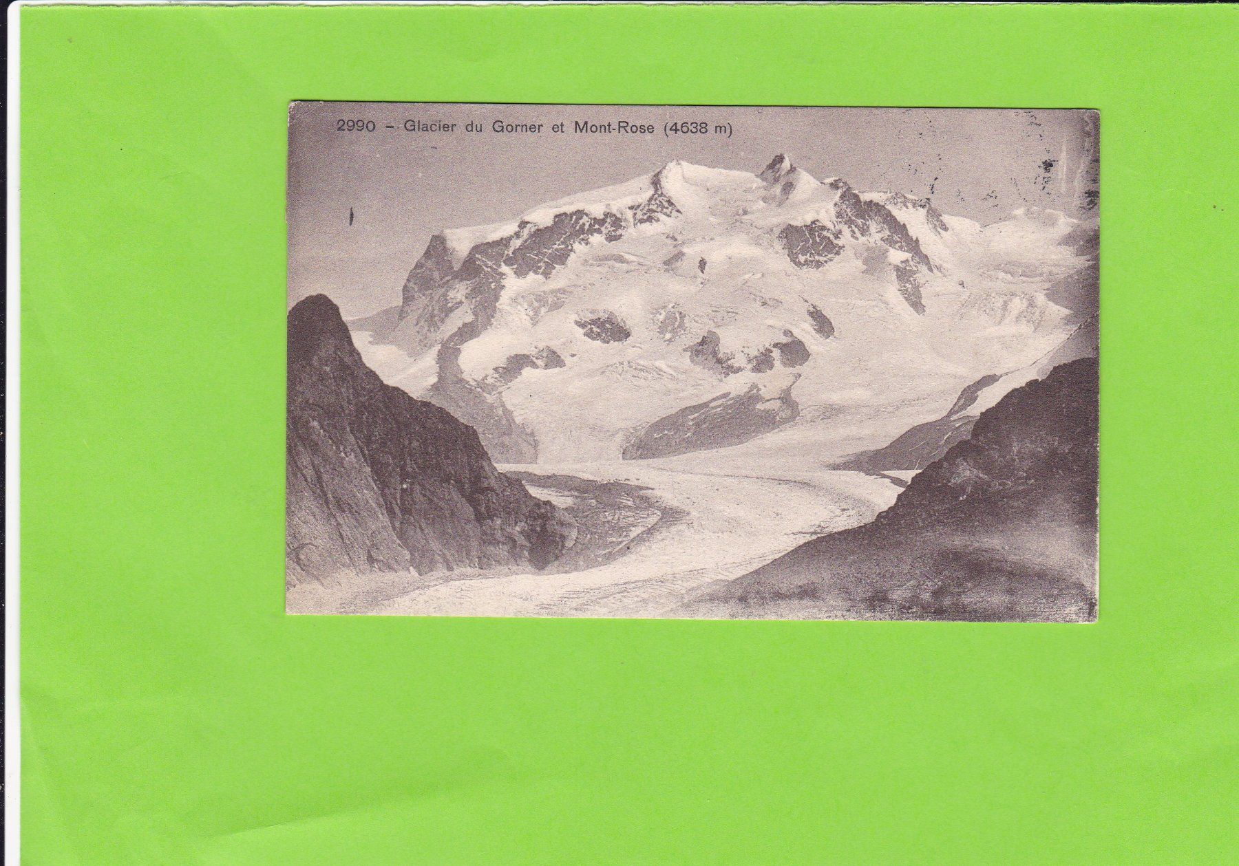 Cartoline postali: Glacier du Gorner et Mont-Rose – Usato da St. Peterzell venduto da neckertal