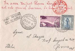 SWISSAIR Balkanflug ab italienisch LIBYEN 1934 - RRR !