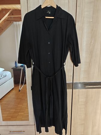 DreiMaster Blusenkleid schwarz mit Gürtel Grösse XL