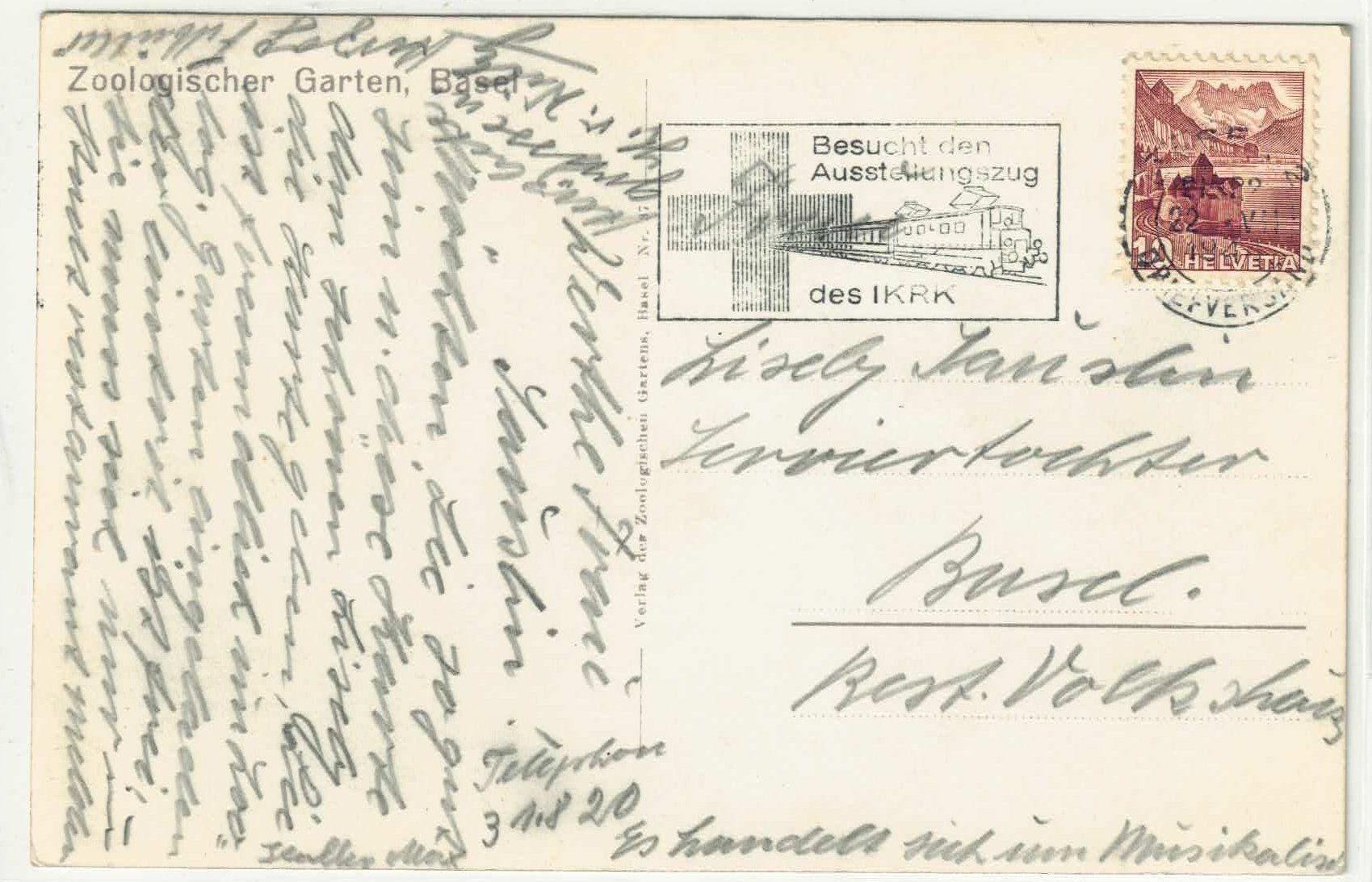 Cartoline postali: Basel - Zoologischer Garten, Restaurant – Usato da Ettingen venduto da Kartenplanet 1