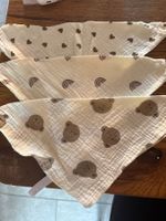 3x-Lätzchen-Ultraweich-Saugfähig-mit Druckknopf- 100% Cotton