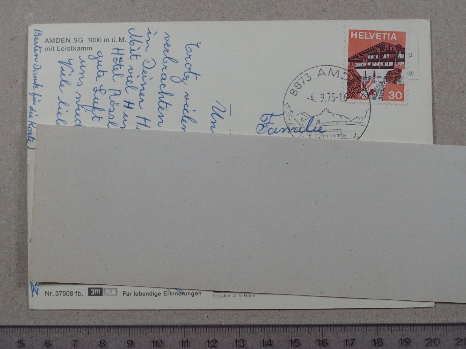 Ansichtskarten: Amden SG, 1975 – Gebraucht aus Lenzburg von fh1 1