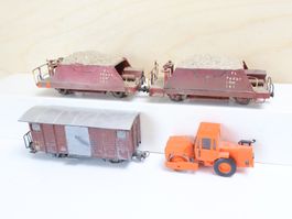 BEMO 3 x Güterwagen H0m - Bauzug