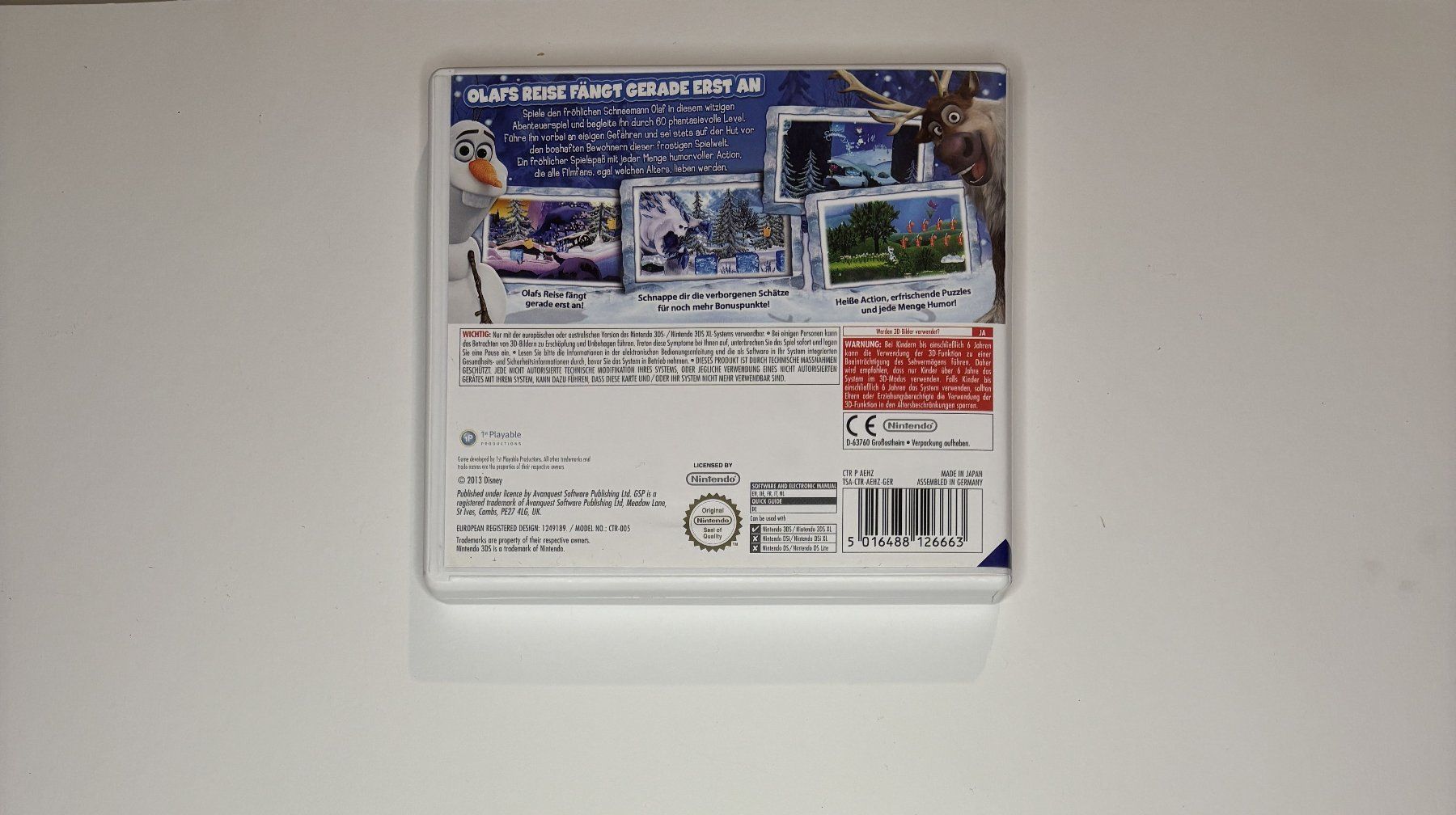 Giochi: 3DS - Disneys Die Eiskönigin: Olaf's Abenteuer – Usato da Allschwil venduto da Bullach 2
