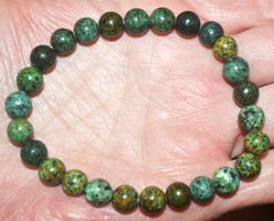 Armband X-370 – African Türkis – 8mm Perlen – 21cm-Elastisch