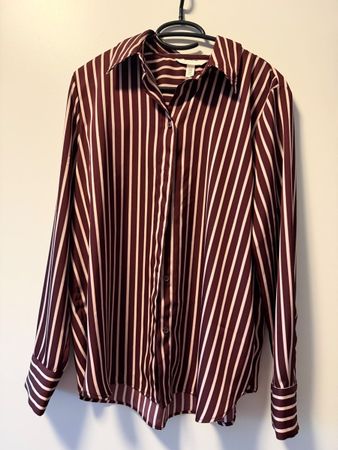 NEU trend Bluse Weinrot Gestreift Grösse M 