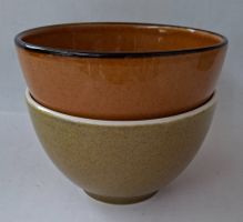 2er Set Rössler Müslischalen olivengrün und braun 12 cm