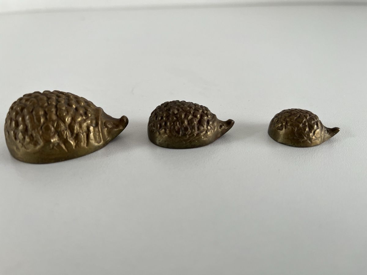 Statuette: 3er Igel Familie aus Messing – Usato da Wetzikon ZH venduto da seli03 6