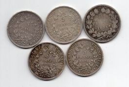 (1197) Frankreich, 5 x 5 Francs, 1831-1875, ss-vz