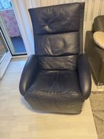 Sessel JORI Leder blau Drehstuhl funktionstüchtig gebraucht