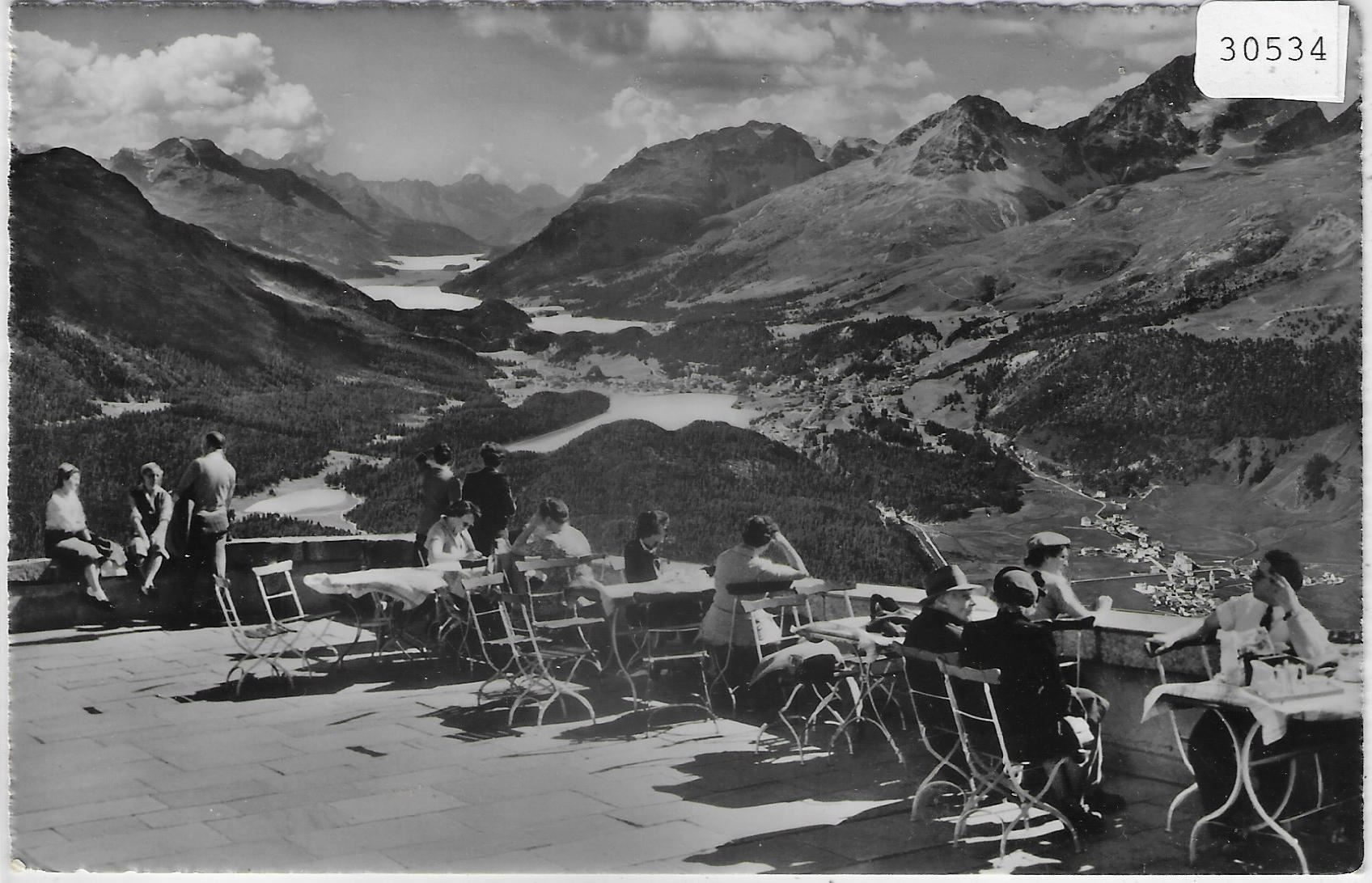 Cartoline postali: Terrasse Hotel Muottas-Kulm – Usato da Ettingen venduto da Kartenplanet
