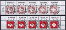 339+340 PP-Streifen mit FD-Vollstempel Bern 2.5.19