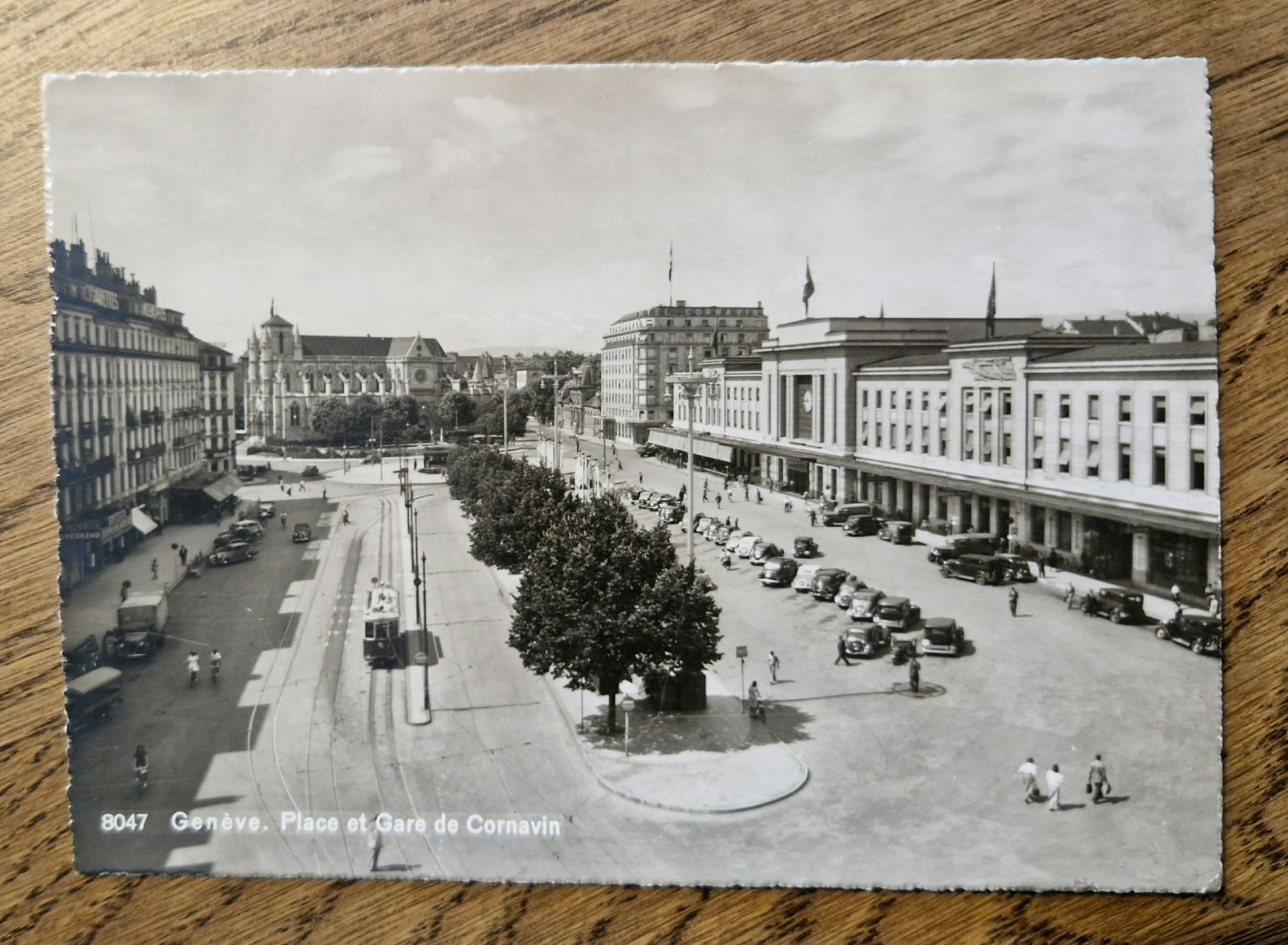 Cartoline postali: Genève, Place et Gare de Cornavin, Oldtimer, Tram – Usato da Ebikon venduto da Donar50