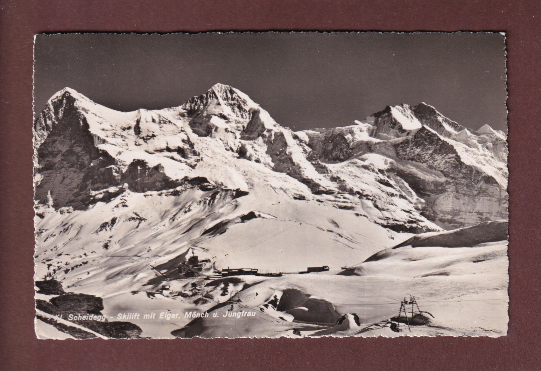Cartoline postali: KLEINE SCHEIDEGG - Skilift - 1944 – Usato da Pully venduto da nicecards-shop