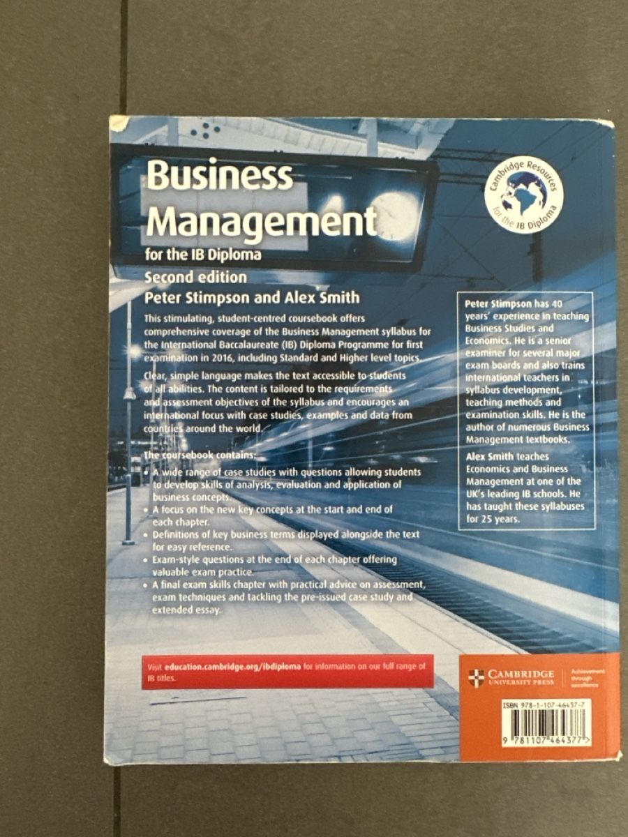 Libri: Business Management for the IB Diploma Second Edition – Usato da Endingen venduto da SinaPJ 1
