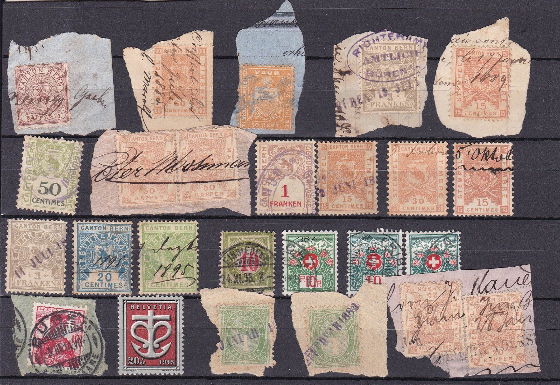 Alle Briefmarken: CH Briefmarken-Steckkarten, bunt gemischt – Gebraucht aus Münchwilen AG von Nesar 4
