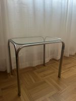 Vintage Space-age Beistelltisch Chrom Glas 