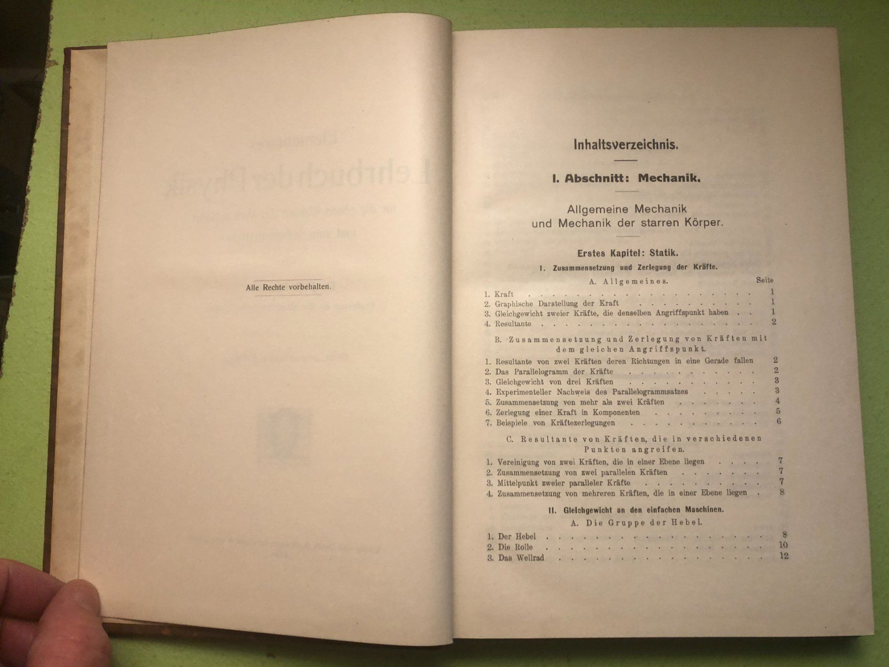 Libri: J. R. Brunner: Elementares Lehrbuch der Physik 1930 – Usato da Zürich venduto da allp 2