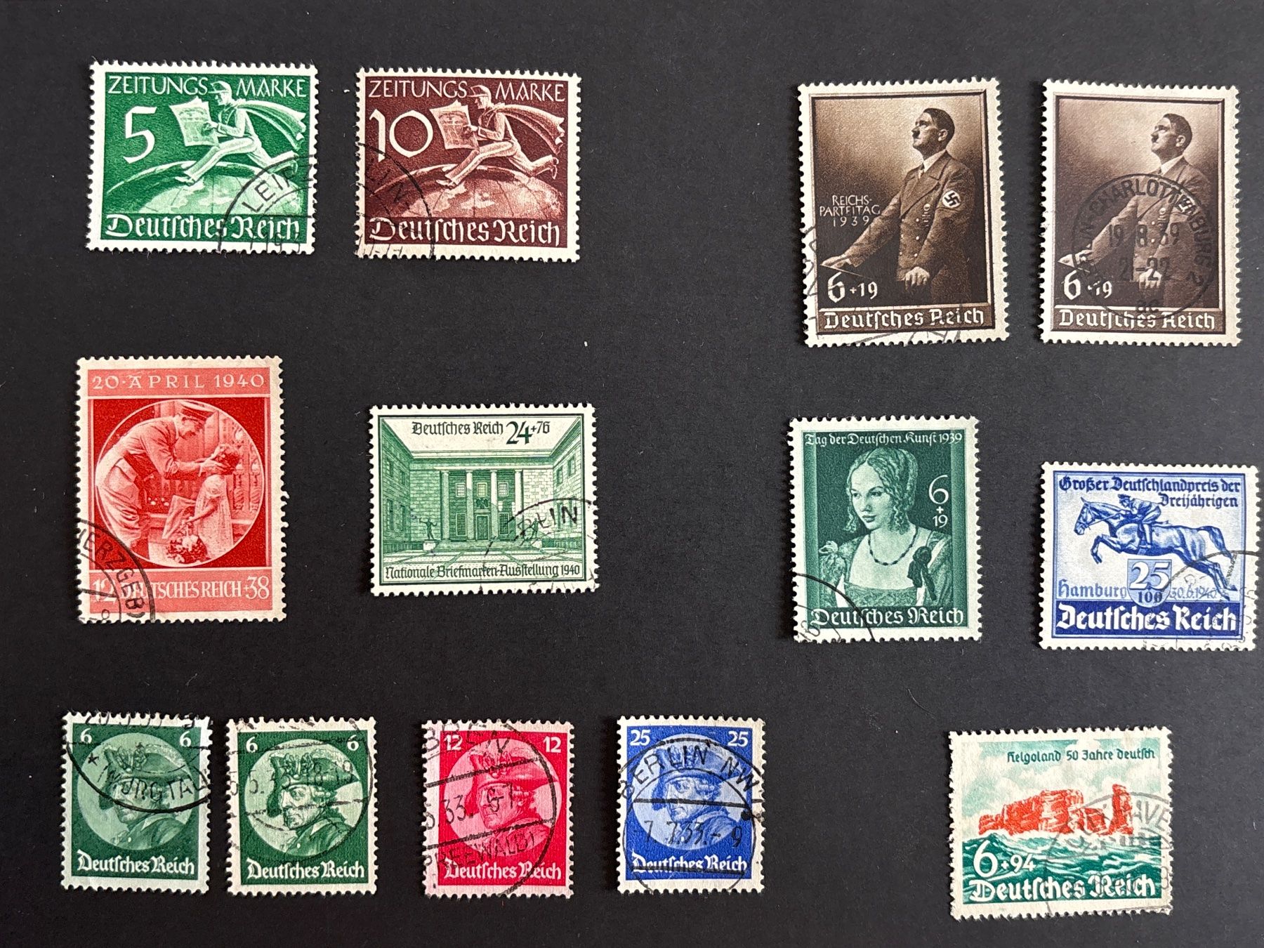 Alle Briefmarken: Lot Marken Deutsches Reich – Gebraucht aus Adliswil von derrick0825