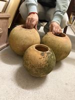 3 runde Blumentöpfe Terracotta Impruneta