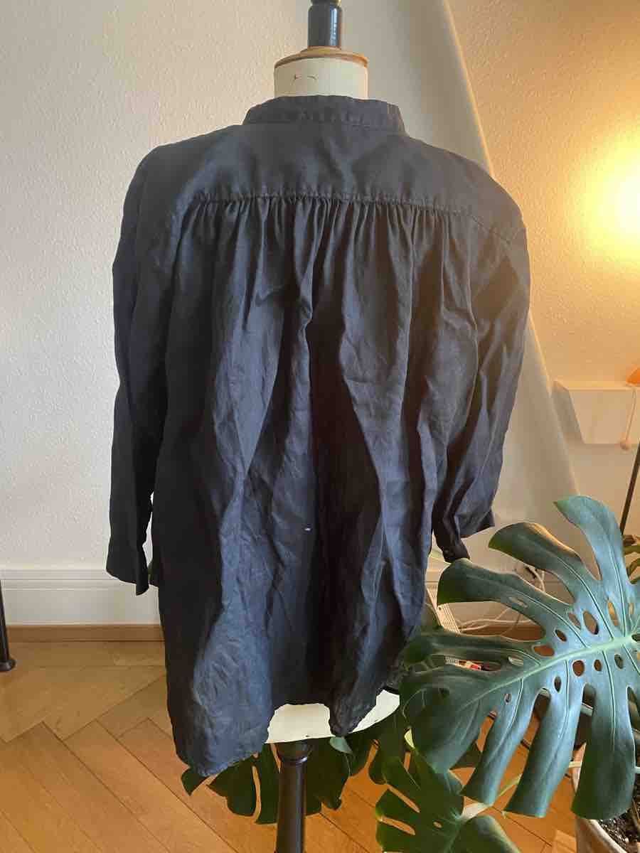 Camicette: Damen Hemd Leinen schwarz Grösse S – Usato da Basel venduto da NormaJean01 3