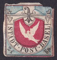 Nr.8a, BASLER TAUBE ungebraucht * Kat: 28000.-