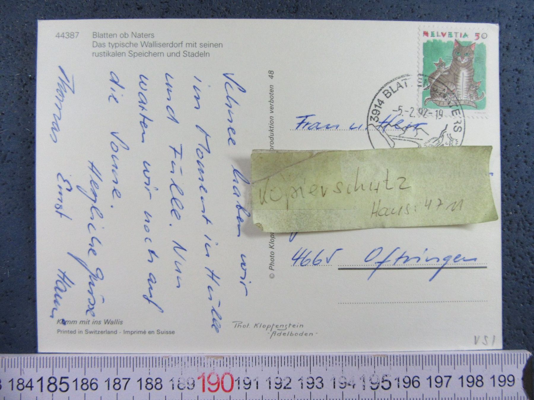 Cartoline postali: BLATTEN OB NATERS SPEICHERN STADELN SCHNEE VS AK – Usato da Ettingen venduto da Hausi4711 1